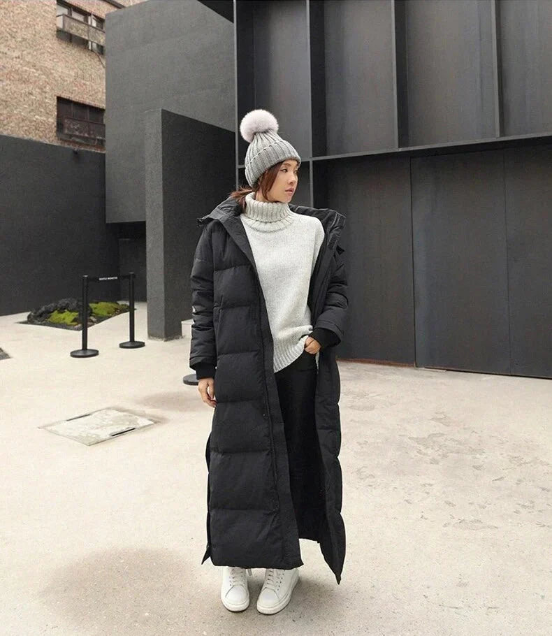 Nikki - Elegante cappotto invernale lungo in materiale piumino antivento