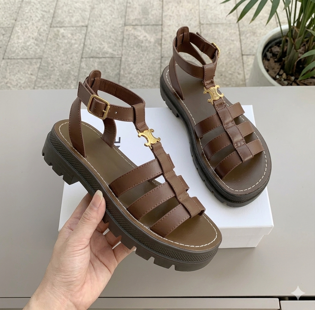 Sandali Gladiatore Chunky con Suola a Piattaforma – Sandali Estivi Comodi per Donne