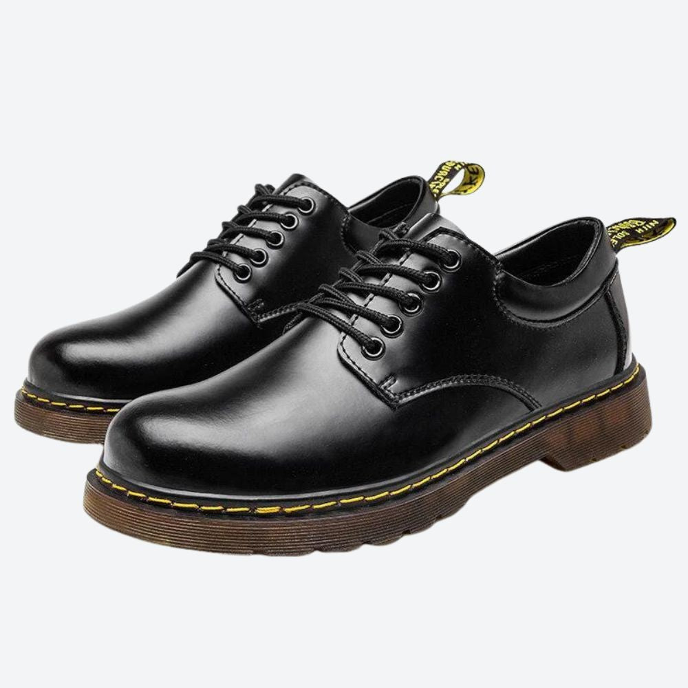 Scarpe stringate classiche da uomo in pelle con suola robusta – Scarpe eleganti per il tempo libero e il lavoro
