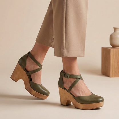 Comode décolleté con plateau per donna – Eleganti scarpe con tacco a blocco per il quotidiano e l'ufficio