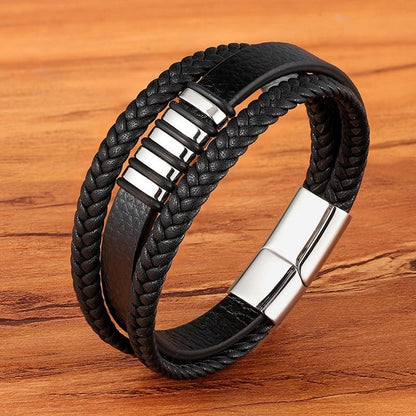 Luxarceau - Bracciale in pelle da uomo – Accessorio senza tempo e stiloso