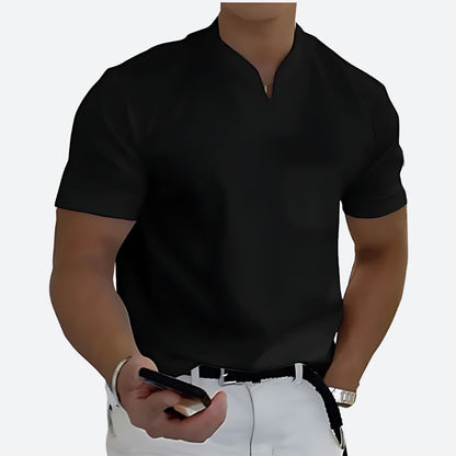T-Shirt da Uomo Moderna con Collo Alto e Slim Fit – Elegante Maglietta Casual per Uomini di Stile