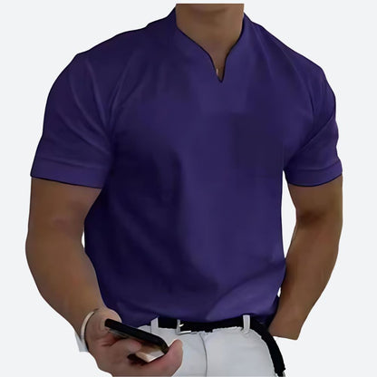 T-Shirt da Uomo Moderna con Collo Alto e Slim Fit – Elegante Maglietta Casual per Uomini di Stile