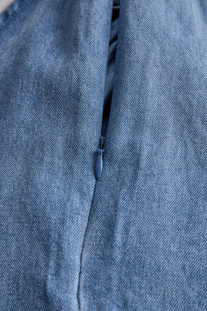 Clémence - Blusa senza maniche con colletto a halter e dettaglio nodo per donne