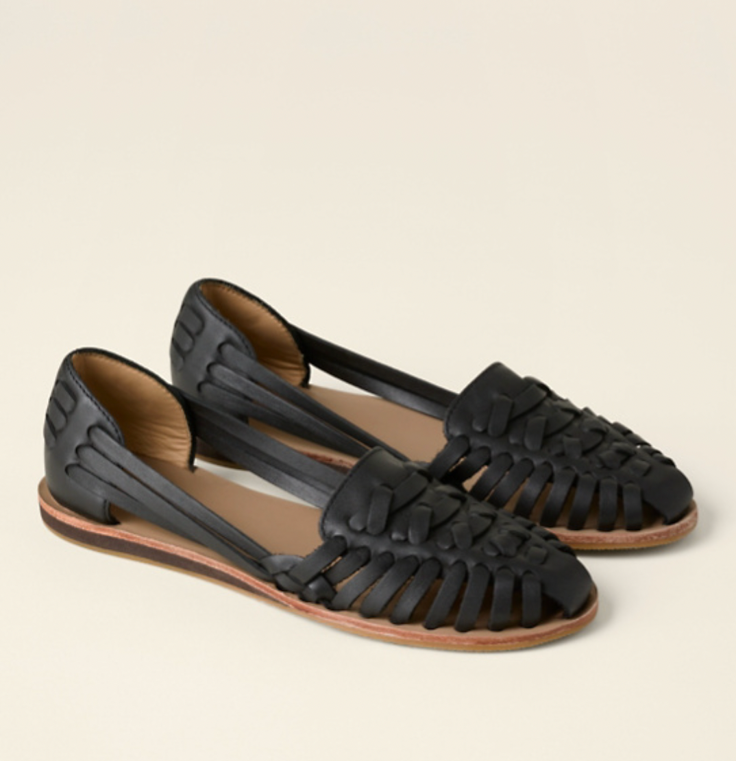 Ballerine in pelle intrecciata per donne – Comode flats estive in stile Huarache
