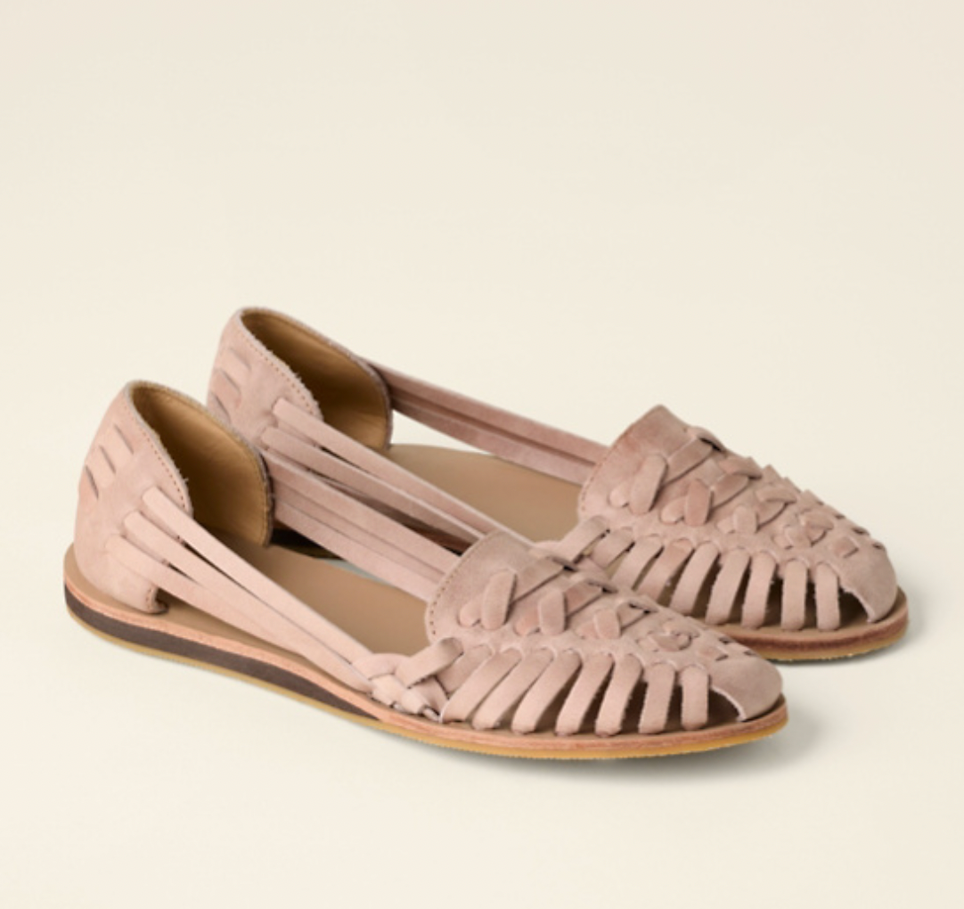 Ballerine in pelle intrecciata per donne – Comode flats estive in stile Huarache
