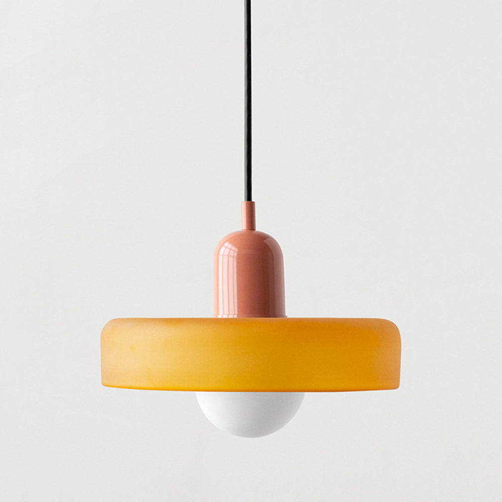 lampada a sospensione Bauhaus vetro colorato
