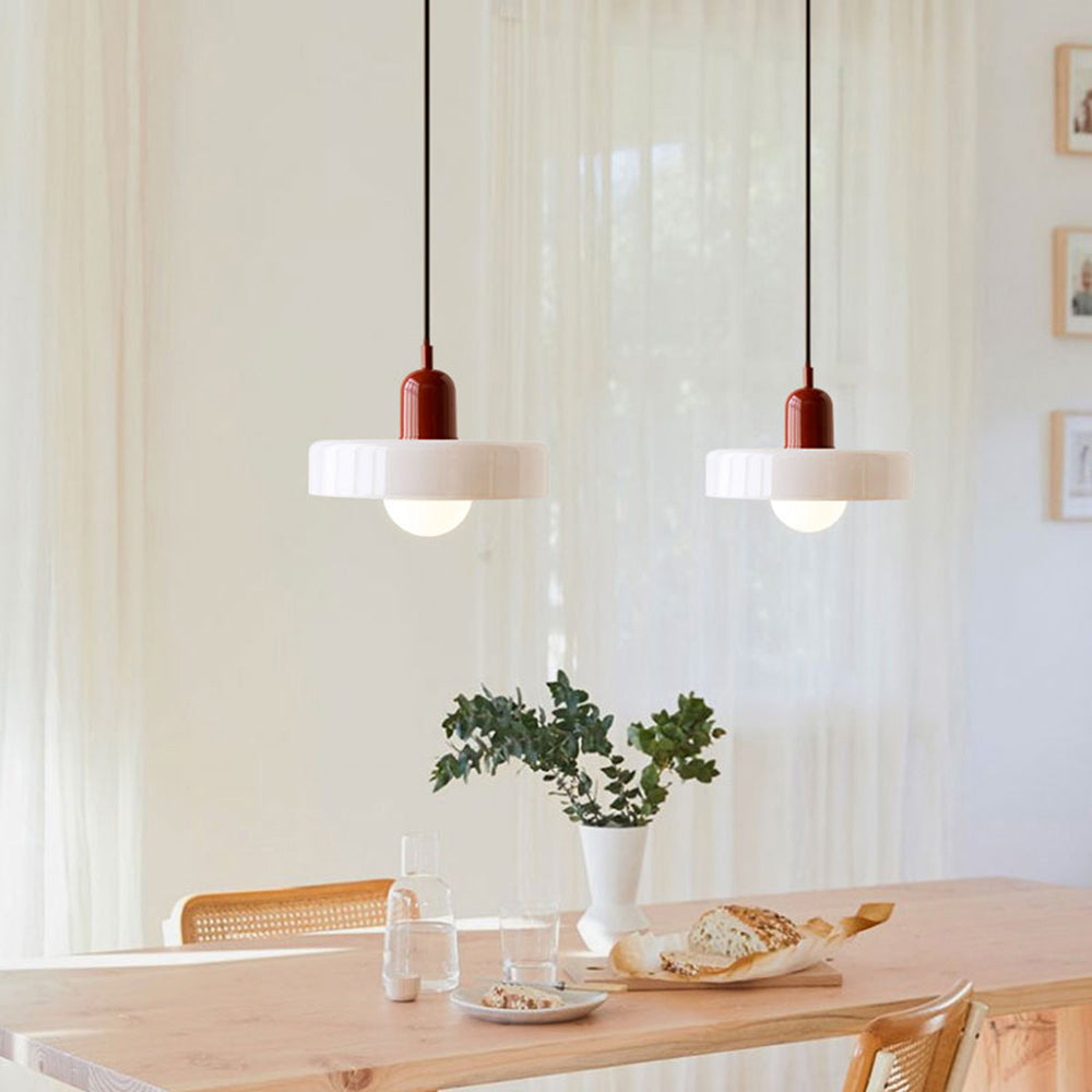 VerreLume - Lampada a sospensione in stile Bauhaus in vetro colorato