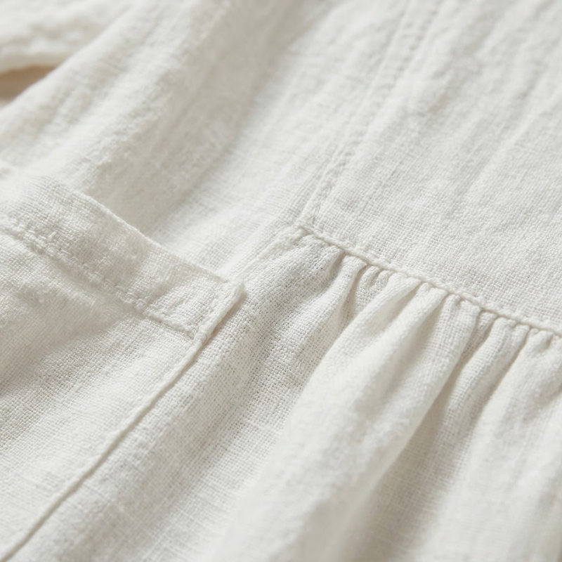 Abito midi in lino leggero con tasche – Aria e comfort per donne