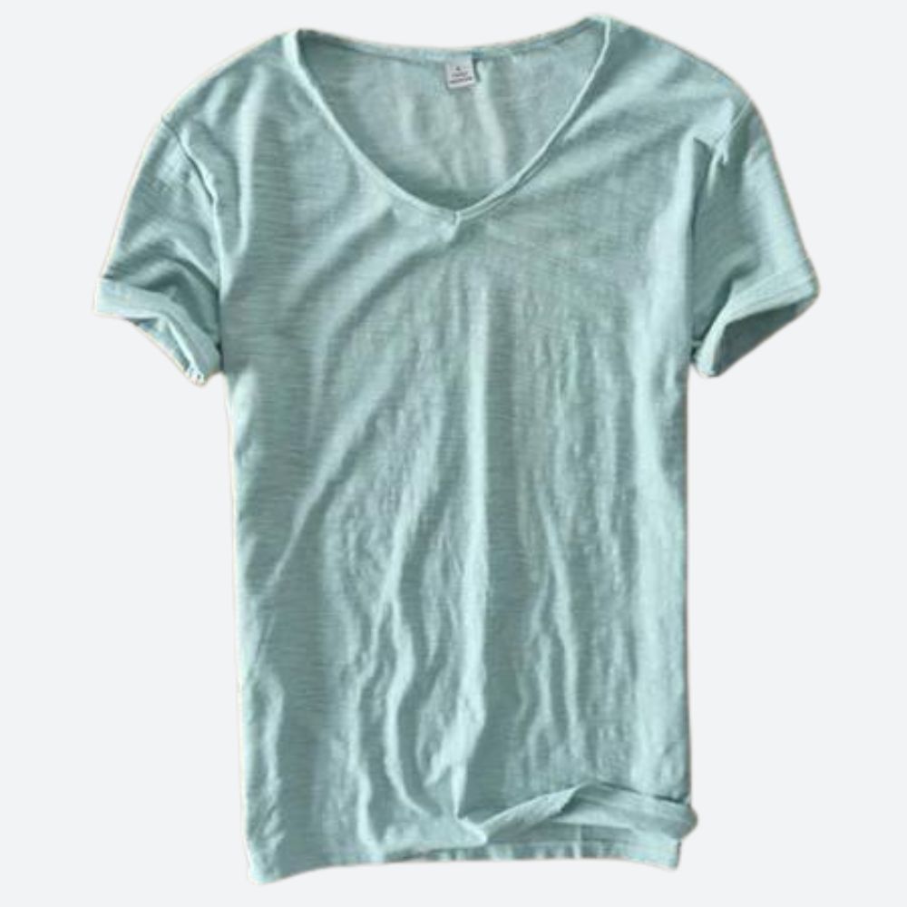T-shirt casual con scollo a V e vestibilità comoda per donne