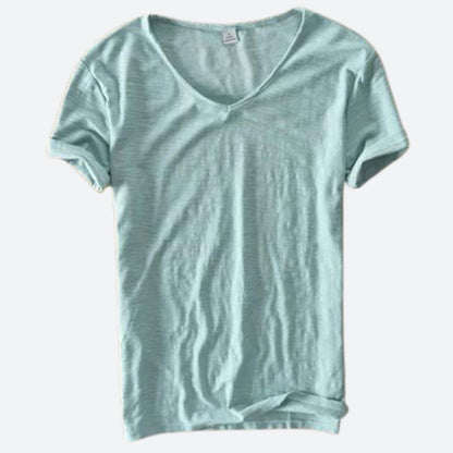 T-shirt casual con scollo a V e vestibilità comoda per donne