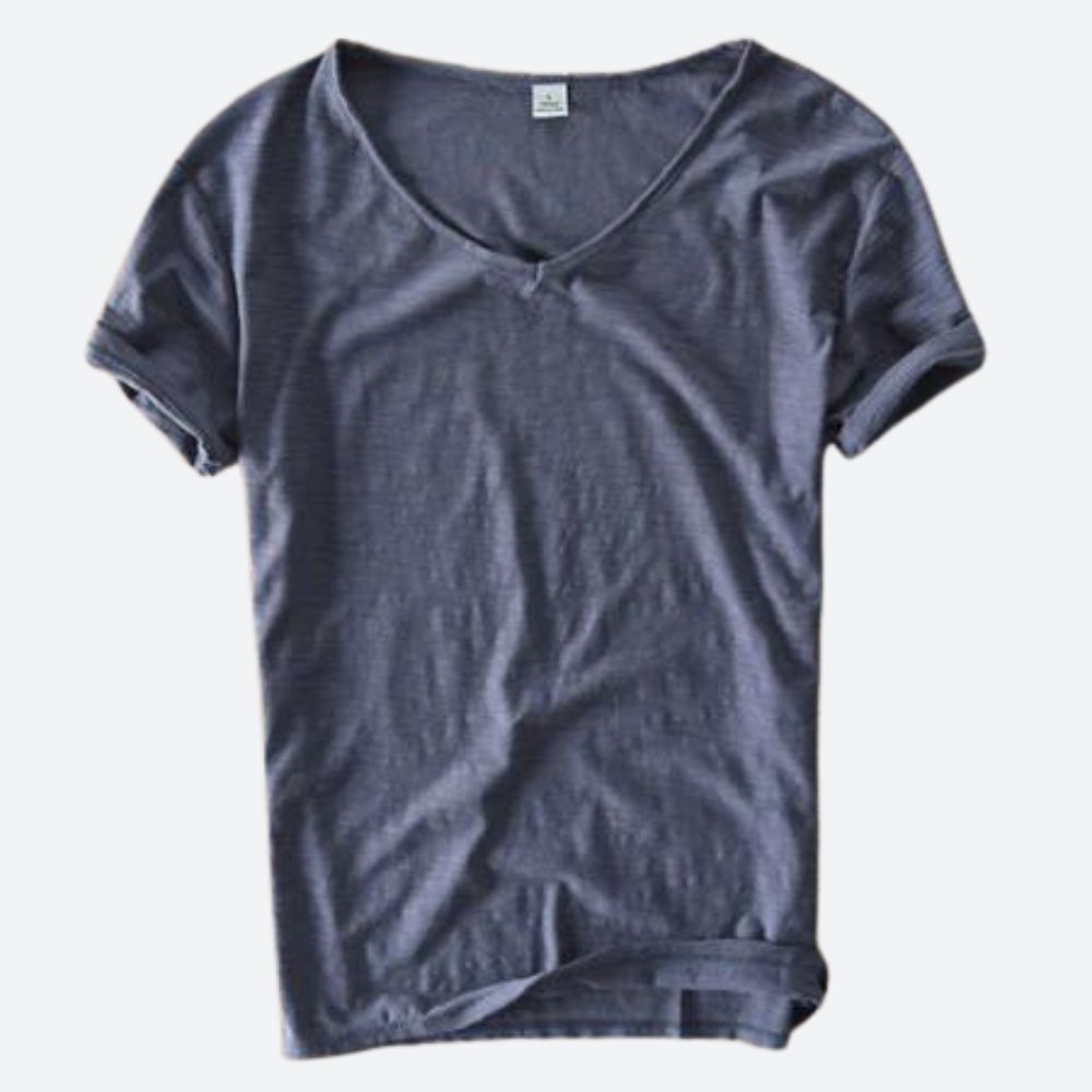 T-shirt casual da donna con scollo a V – Maglietta estiva leggera con vestibilità comoda