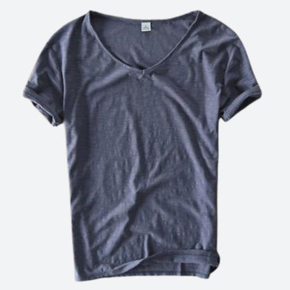 T-shirt casual da donna con scollo a V – Maglietta estiva leggera con vestibilità comoda