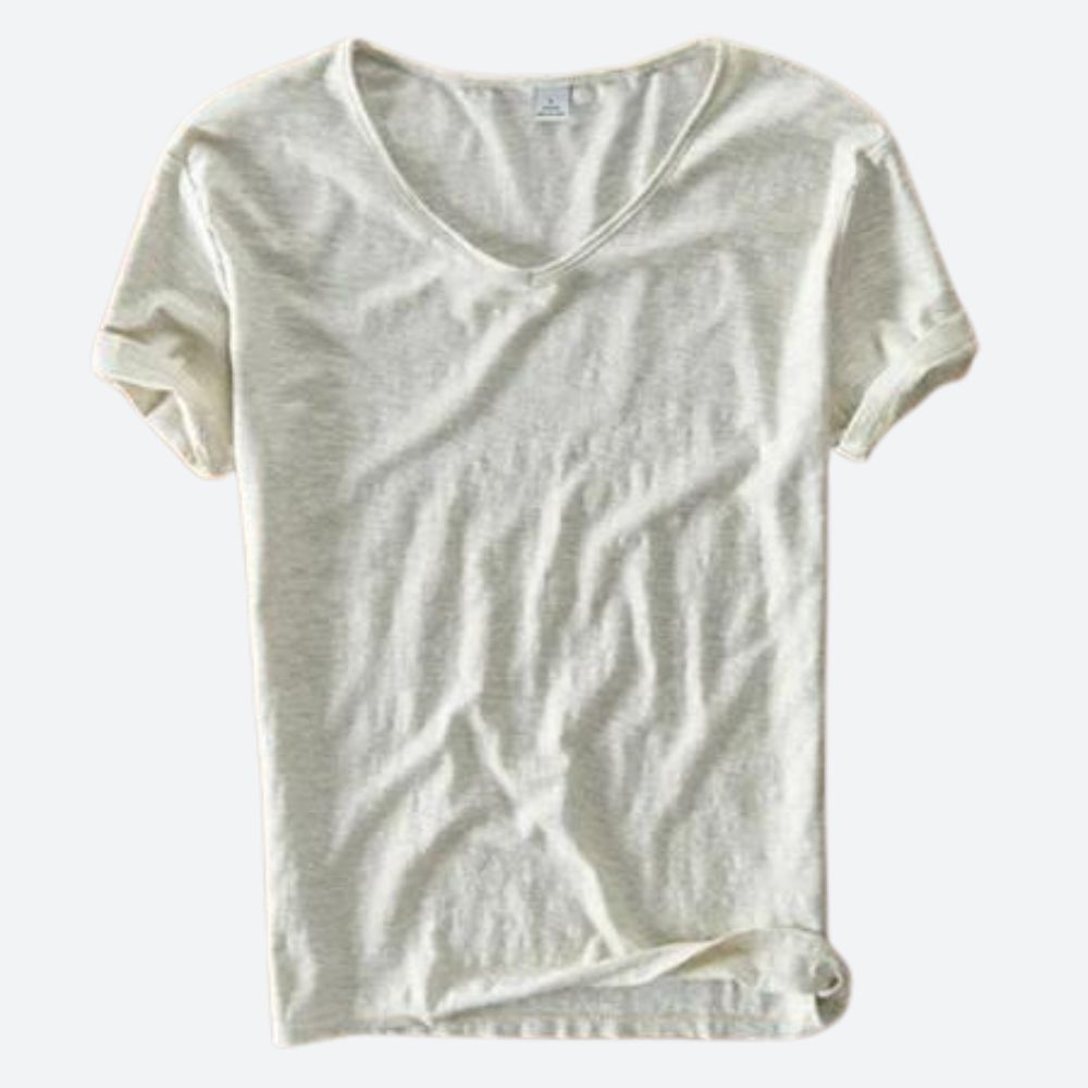 T-shirt casual da donna con scollo a V – Maglietta estiva leggera con vestibilità comoda
