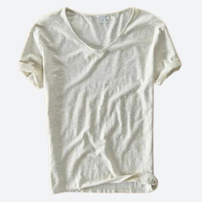 T-shirt casual da donna con scollo a V – Maglietta estiva leggera con vestibilità comoda