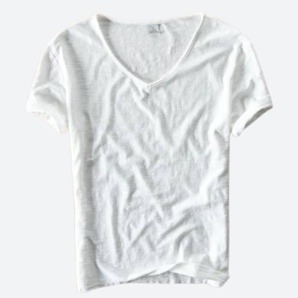 T-shirt casual con scollatura a V e vestibilità comoda per donne