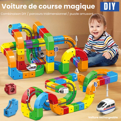 Tracivie - Pista a cubi fai-da-te – Creativo & Attivo – Gioco del treno DIY