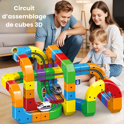 Tracivie - Pista a cubi fai-da-te – Creativo & Attivo – Gioco del treno DIY
