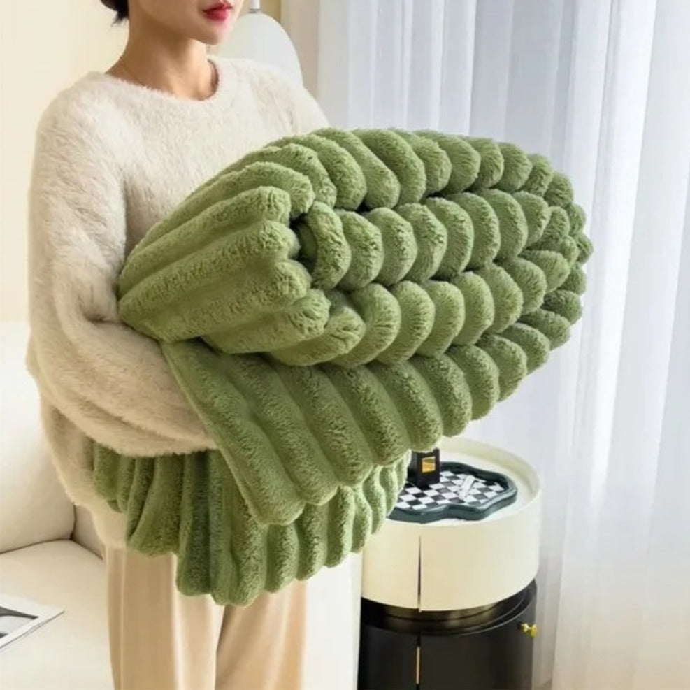 Pelivra - Plaid a costine ultra-morbido per calore e lusso