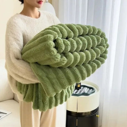 Pelivra - Plaid a costine ultra-morbido per calore e lusso