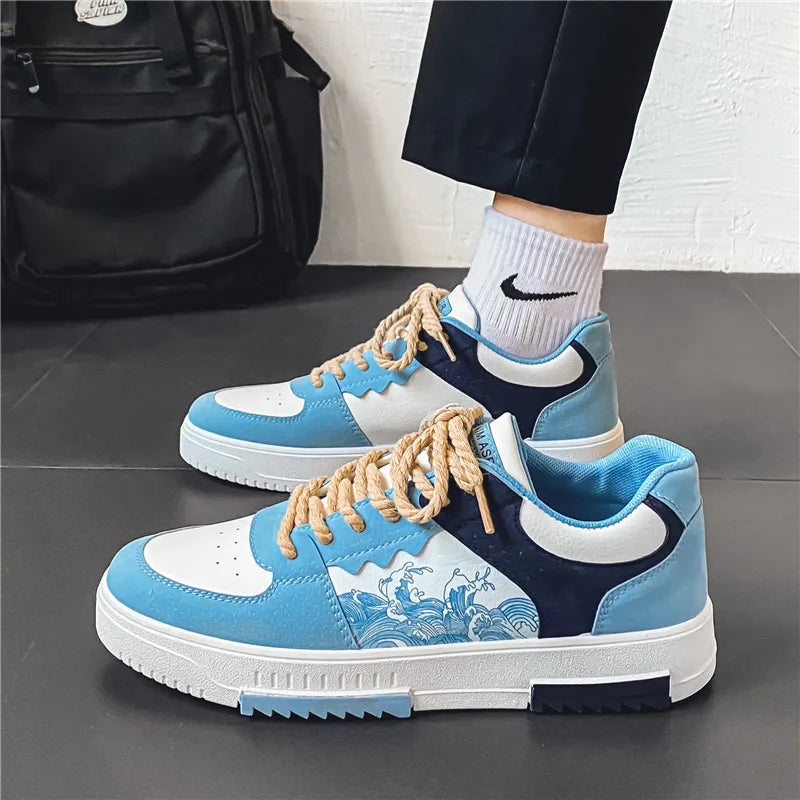 Sneaker stilose con design stampato per donne e uomini – Scarpe da ginnastica streetwear comode con look alla moda