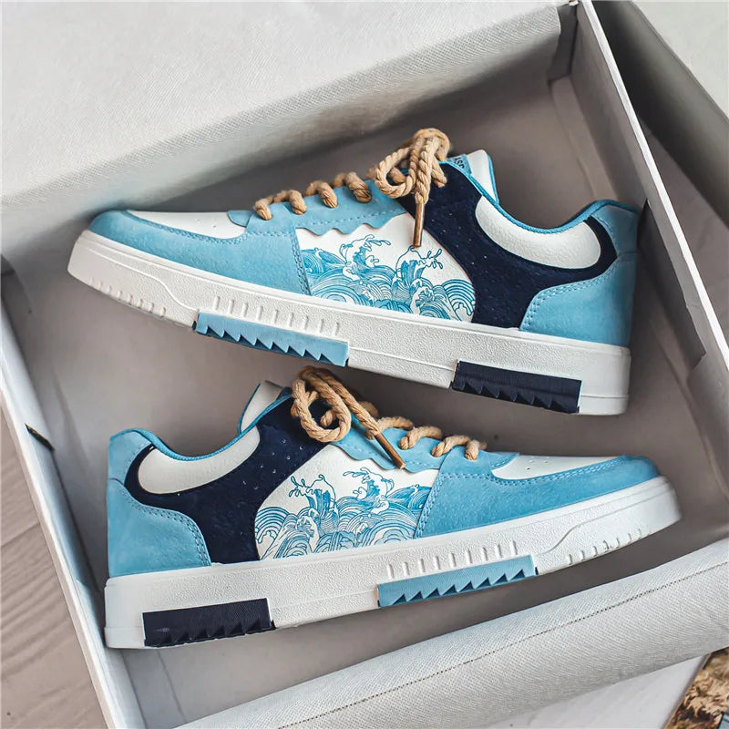 Sneaker stilose con design stampato per donne e uomini – Scarpe da ginnastica streetwear comode con look alla moda