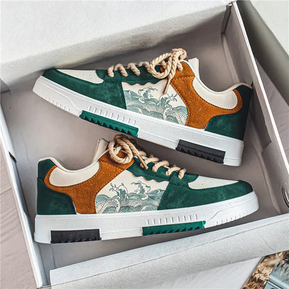 Sneaker stilose con design stampato per donne e uomini – Scarpe da ginnastica streetwear comode con look alla moda