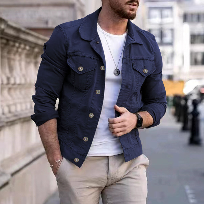 Giacca in jeans moderna da uomo Slim Fit – Leggera, elegante e versatile per il tempo libero e la vita quotidiana