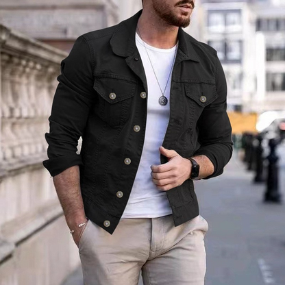 Giacca in jeans moderna da uomo Slim Fit – Leggera, elegante e versatile per il tempo libero e la vita quotidiana