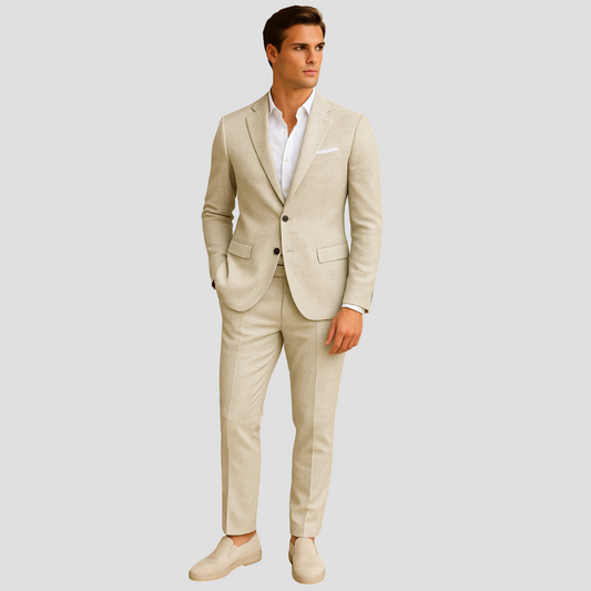 Fayden - Completo da Sposa Slim Fit Beige per Uomo – Primavera