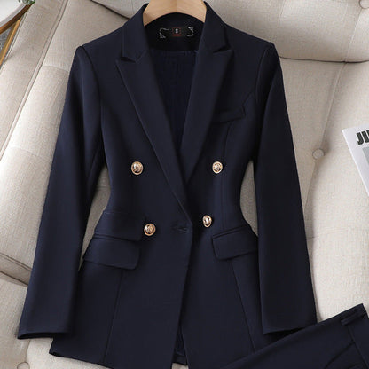 Kounie - Blazer e completo pantaloni con pieghe doppie