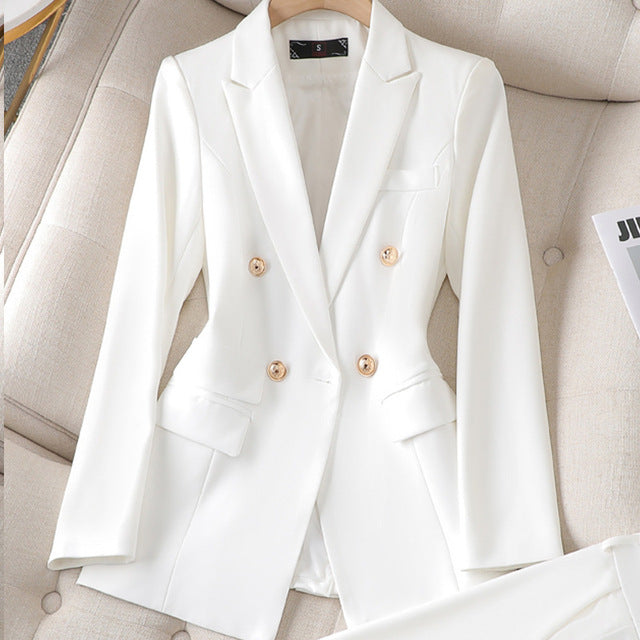 Kounie - Blazer e completo pantaloni con pieghe doppie