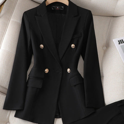 Kounie - Blazer e completo pantaloni con pieghe doppie