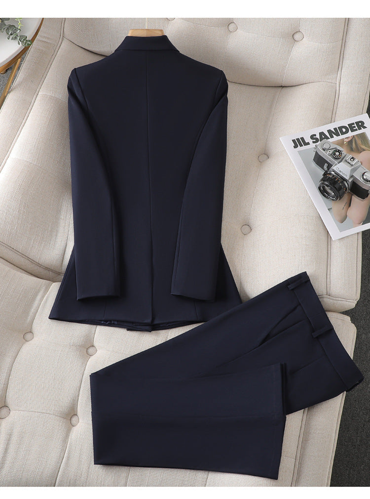 Kounie - Blazer e completo pantaloni con pieghe doppie