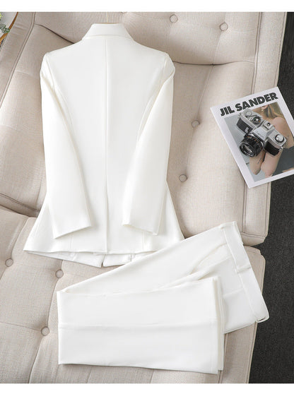 Kounie - Blazer e completo pantaloni con pieghe doppie