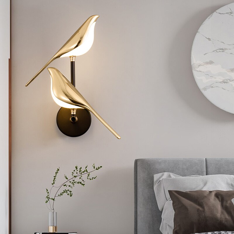Aviora - Lampada da Parete Moderna a Forma di Uccelli