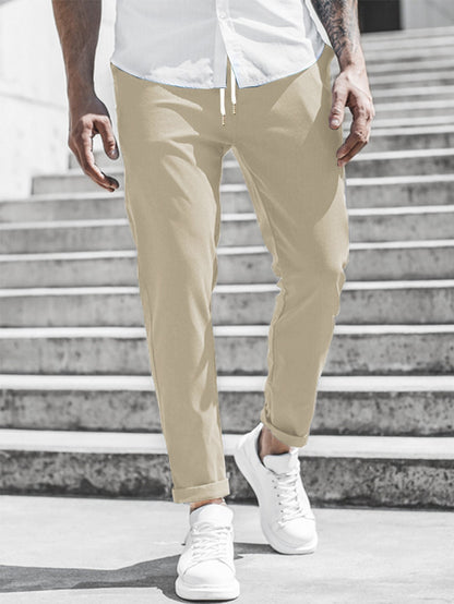 Elegante Pantalone Slim Fit in Tessuto per Uomo – Comodo Pantalone da Tempo Libero e Business