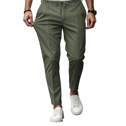 Pantaloni Eleganti Stretch con Coulisse per Uomo – Pantaloni Casual Moderni per Tempo Libero e Business