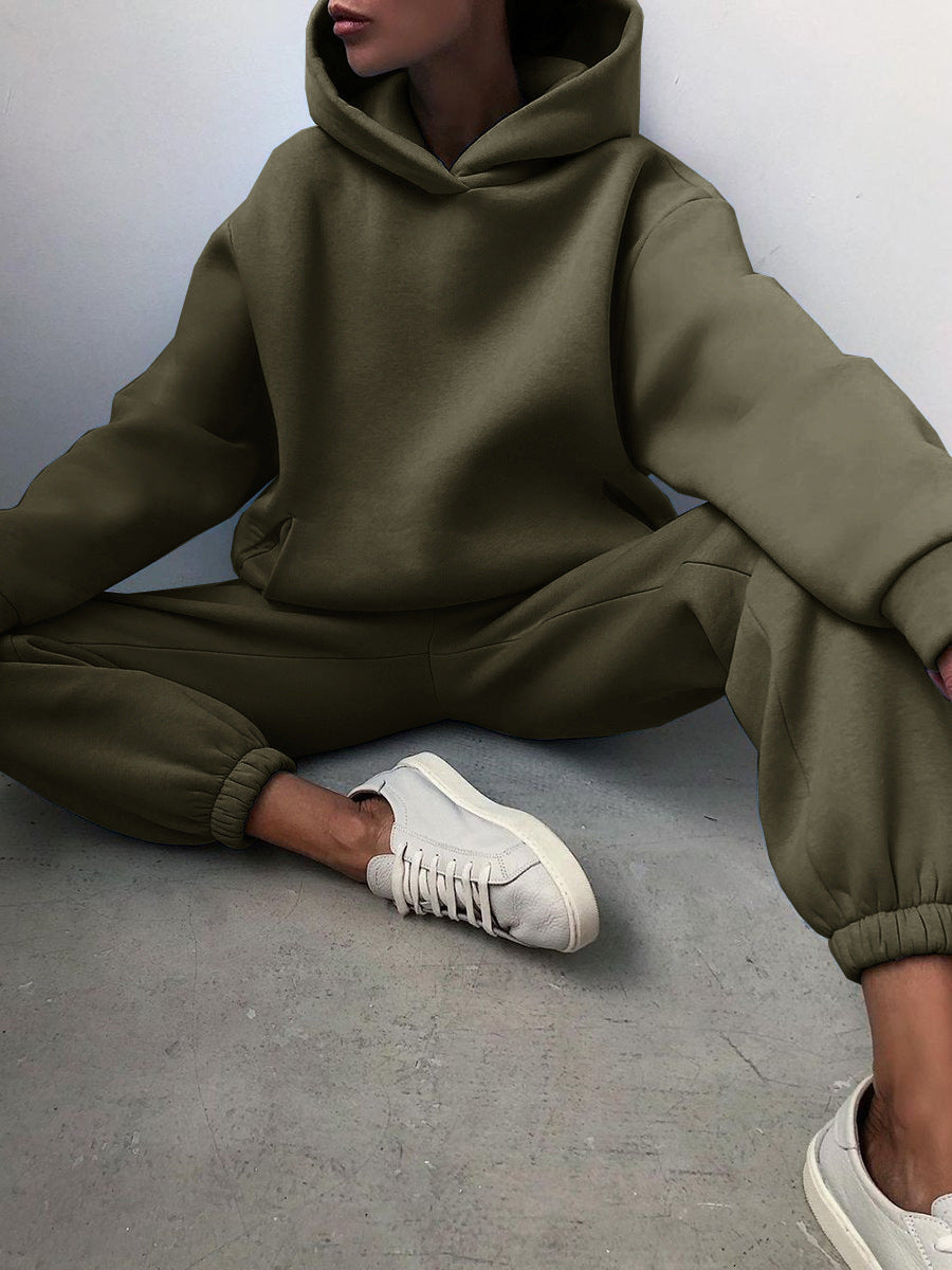 Set di tuta con hoodie alla moda per donne – Outfit casual comodo con vestibilità oversize