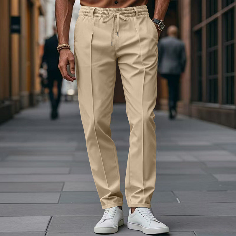 Pantaloni Eleganti Stretch con Coulisse per Uomo – Pantaloni Casual Moderni per Tempo Libero e Business