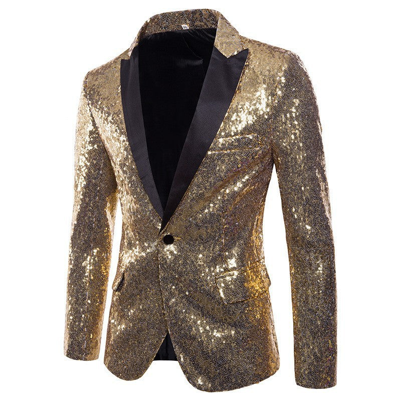 Completo scintillante in paillettes per uomini – Set elegante per feste e gala