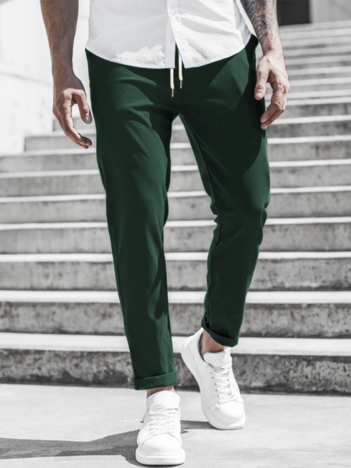 Elegante Pantalone Slim Fit in Tessuto per Uomo – Comodo Pantalone da Tempo Libero e Business