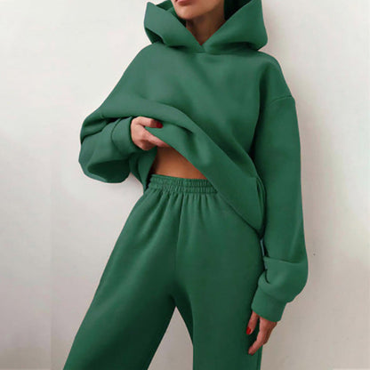 Set di tuta con hoodie alla moda per donne – Outfit casual comodo con vestibilità oversize