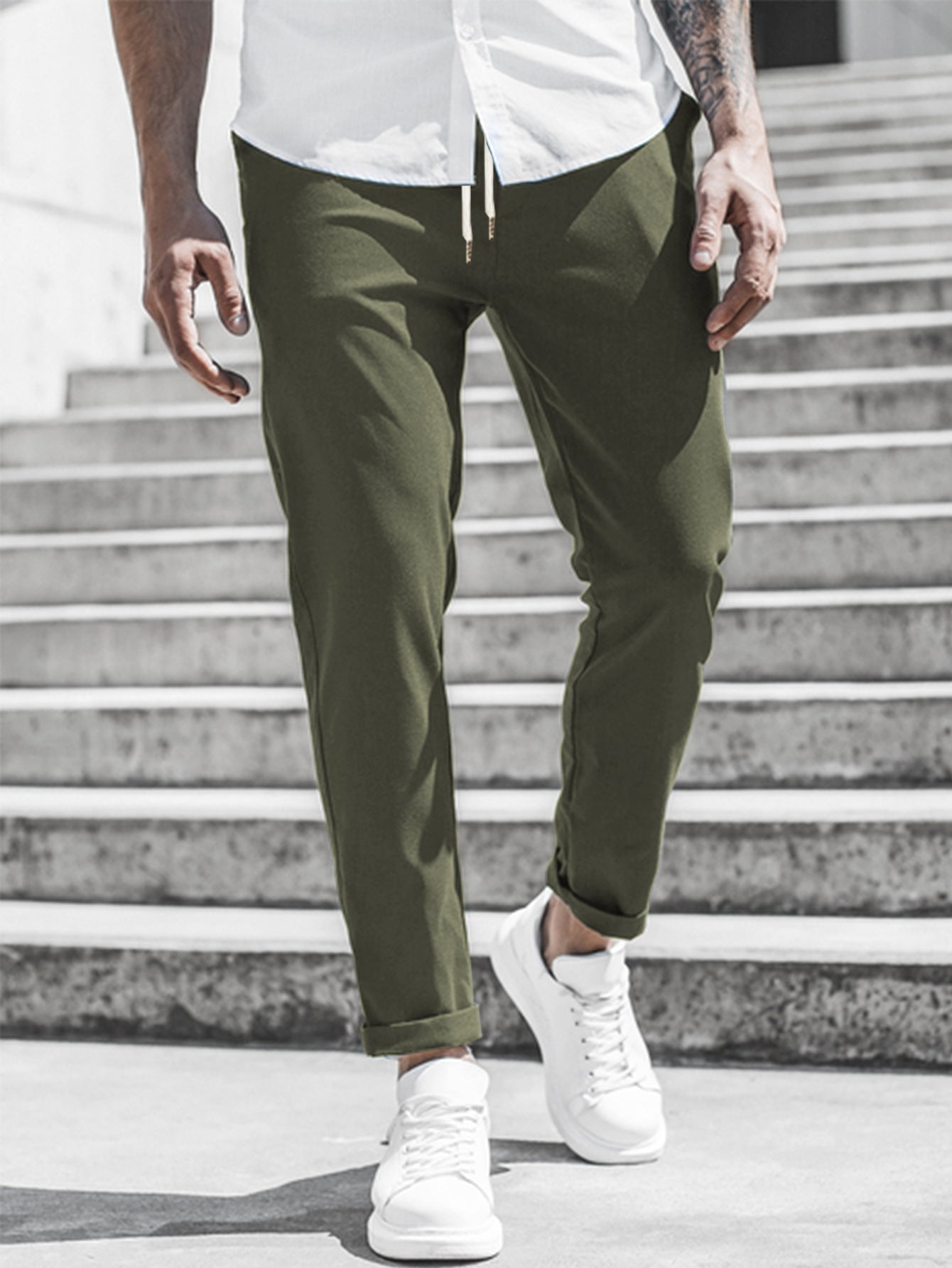 Elegante Pantalone Slim Fit in Tessuto per Uomo – Comodo Pantalone da Tempo Libero e Business