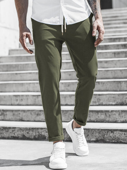 Elegante Pantalone Slim Fit in Tessuto per Uomo – Comodo Pantalone da Tempo Libero e Business
