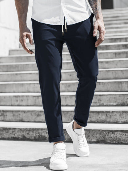 Elegante Pantalone Slim Fit in Tessuto per Uomo – Comodo Pantalone da Tempo Libero e Business