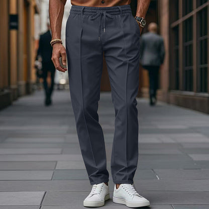 Pantaloni Eleganti Stretch con Coulisse per Uomo – Pantaloni Casual Moderni per Tempo Libero e Business