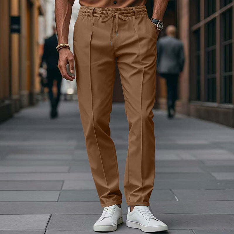 Pantaloni Eleganti Stretch con Coulisse per Uomo – Pantaloni Casual Moderni per Tempo Libero e Business