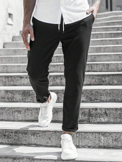 Elegante Pantalone Slim Fit in Tessuto per Uomo – Comodo Pantalone da Tempo Libero e Business