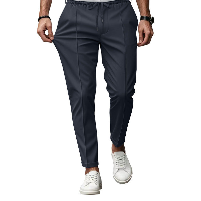 Pantaloni Eleganti Stretch con Coulisse per Uomo – Pantaloni Casual Moderni per Tempo Libero e Business